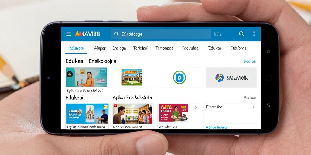 Antarmuka AMAVI88 menampilkan berbagai artikel dan topik edukatif.
