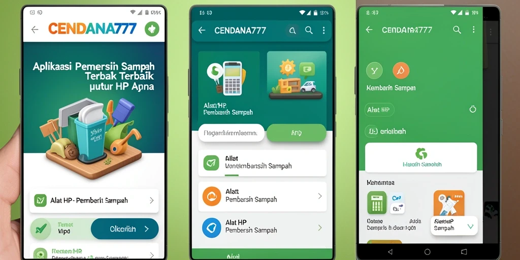 Tampilan antarmuka CENDANA777 dengan fungsi Pembersih Sampah yang efisien.