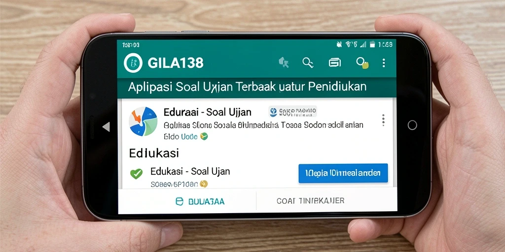 Tampilan antarmuka pengguna GILA138 untuk Soal Ujian yang interaktif.
