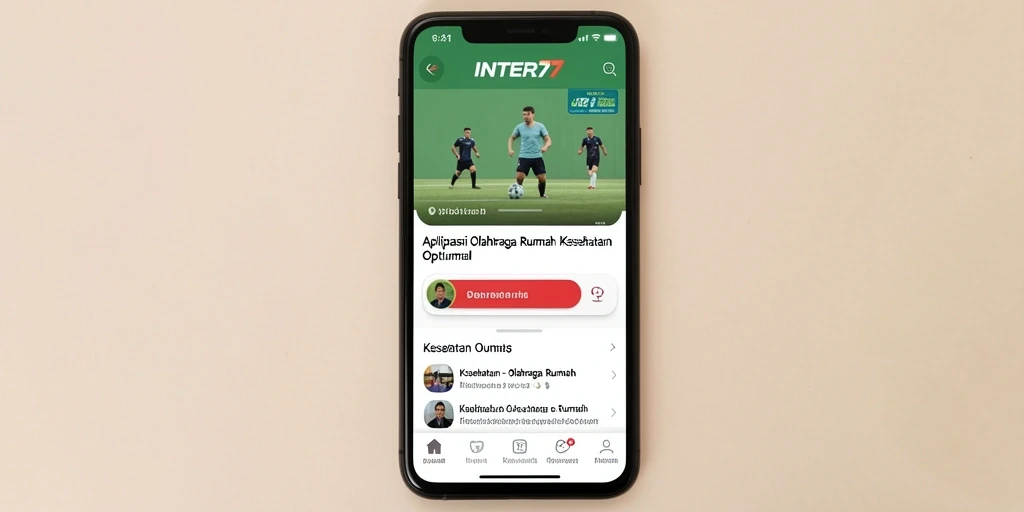 Antarmuka INTER77 yang intuitif dan menarik untuk olahraga rumah.