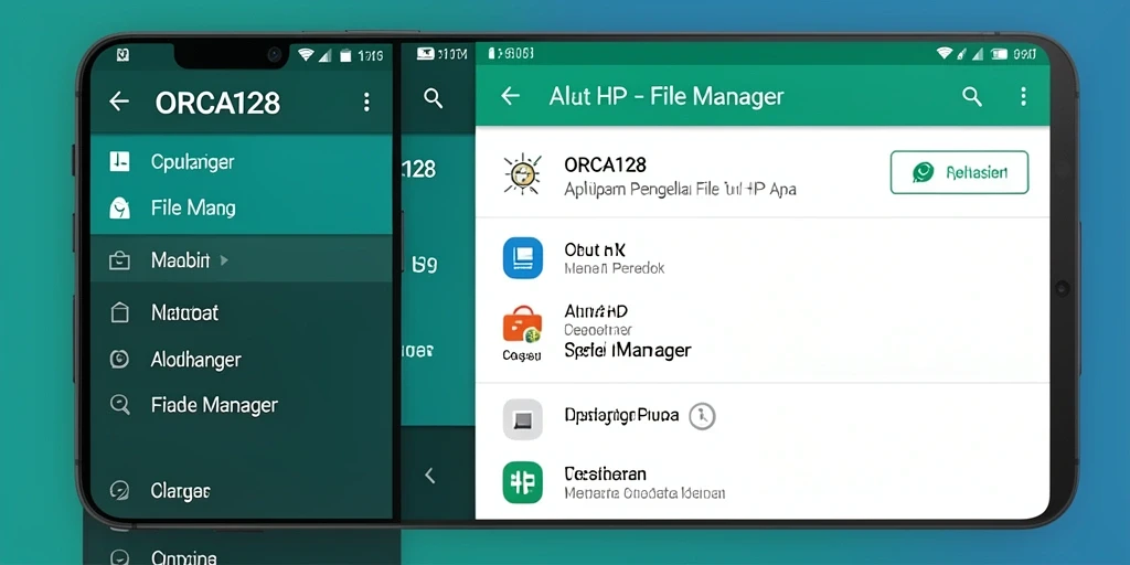 Antarmuka aplikasi ORCA128 yang jelas dan responsif untuk manajemen file.