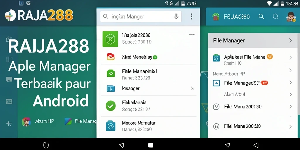 Tampilan antarmuka utama RAJA288 dengan fitur File Manager yang intuitif.