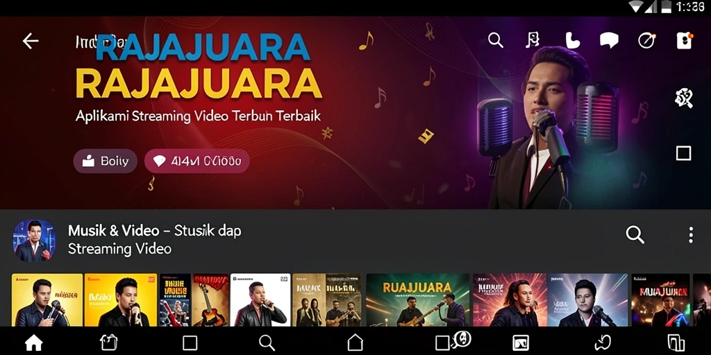 Tampilan antarmuka aplikasi RAJAJUARA yang menarik dan mudah digunakan.