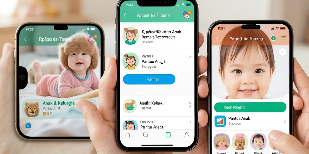 Antarmuka aplikasi RR33 yang intuitif untuk Pantau Anak.