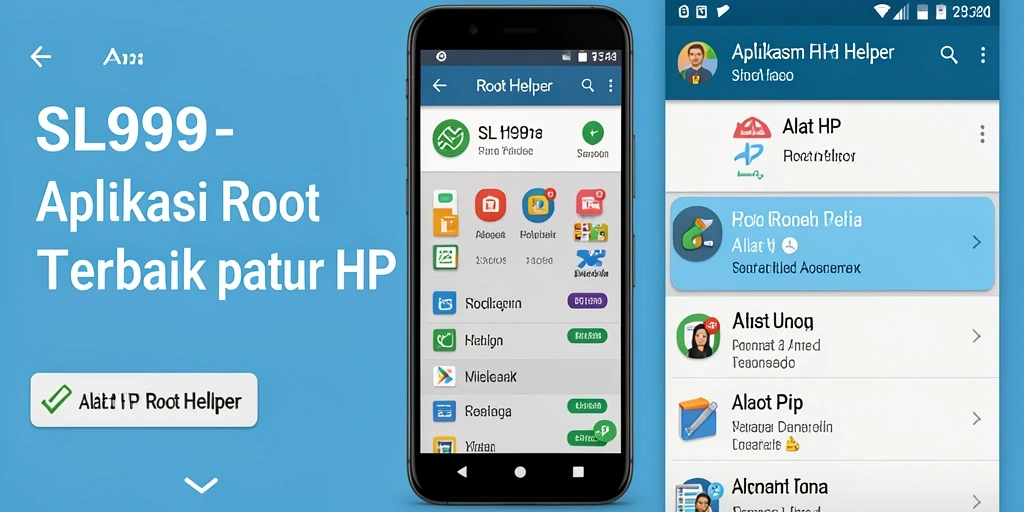 Tampilan antarmuka SL999 yang sederhana dan efisien untuk rooting.