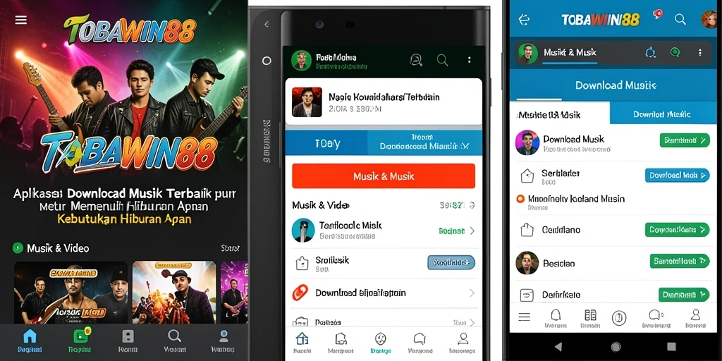 Antarmuka TOBAWIN88 yang sederhana dan fungsional untuk Download Musik.