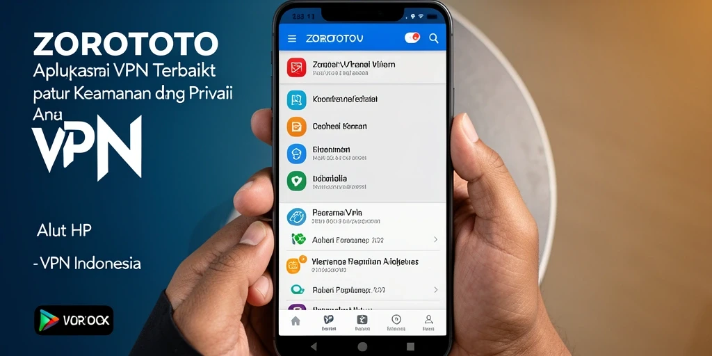 Tampilan antarmuka ZOROTOTO yang sederhana dan fungsional.