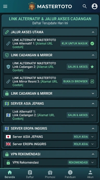 Link Alternatif Mastertoto untuk Pengguna Android Indonesia