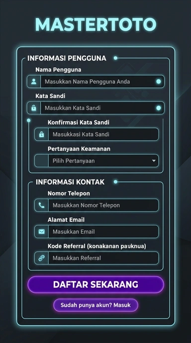 Cara Mudah Registrasi Akun Mastertoto untuk Android