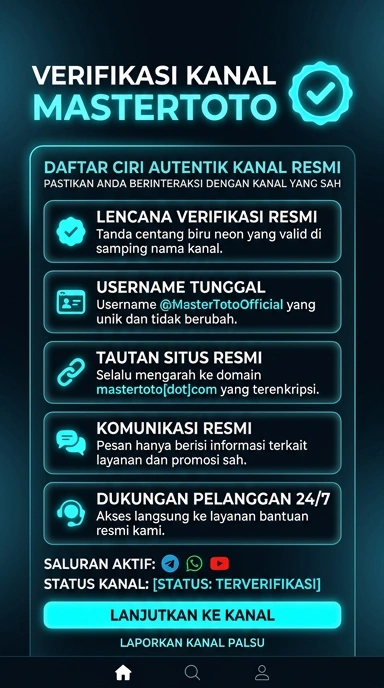 Halaman Resmi Mastertoto untuk Pengguna Android